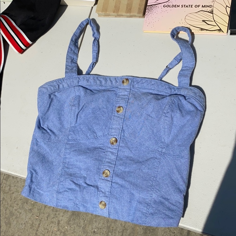 Blue Crop Top